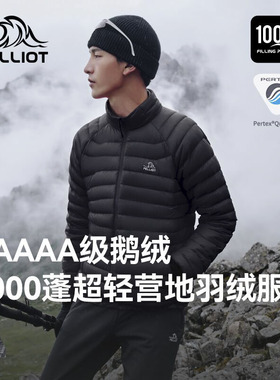 【P系列】伯希和户外1000蓬营地羽绒服男PERTEX抗极寒登山鹅绒服