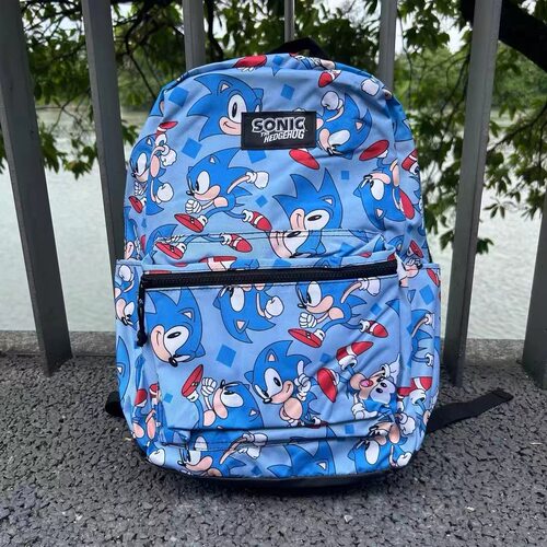 外贸  索尼克sonic卡通轻便双肩包 休闲背包 学生书包 学院风