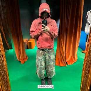 SS26 YOUNGYTKING KP Cortis风宝石破洞连帽卫衣美式街头男