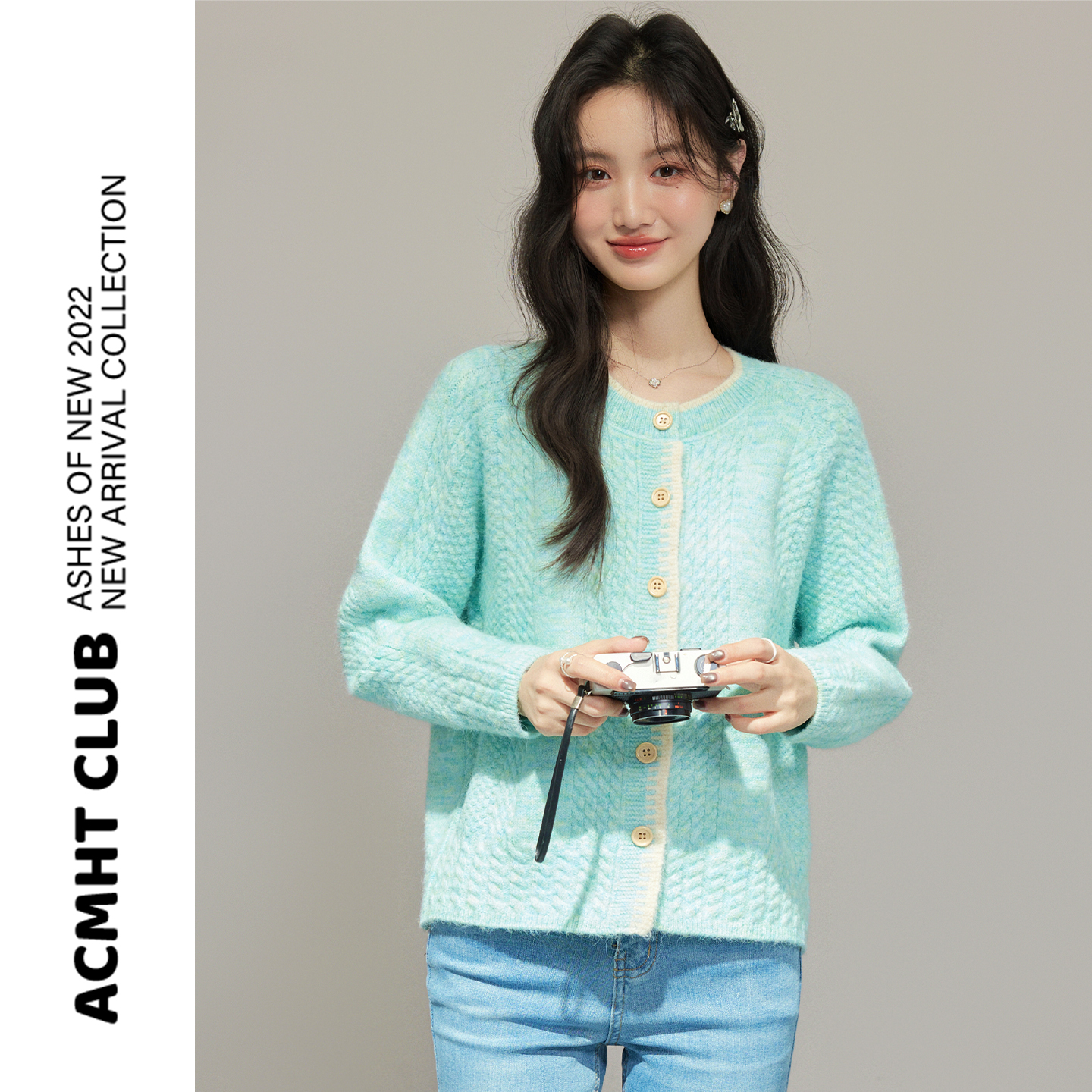 法式复古针织开衫上衣女秋季新款小香风软糯宽松显瘦短款毛衣外套