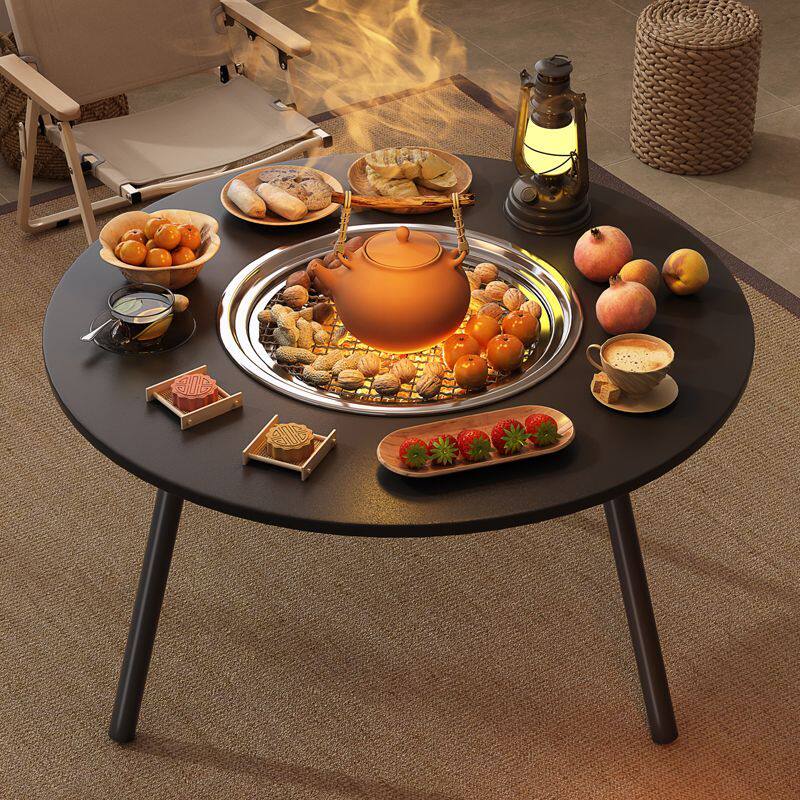 户外烧烤炉家用无烟烧烤便携折叠烧烤桌木炭烤肉野外庭院围炉煮茶