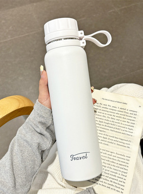 保温杯大容量简约男女士高颜值便携带茶隔不锈钢水杯学生运动杯子