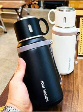 保温杯大容量食品级不锈钢加厚保冷水杯茶水分离持久保温新款杯子