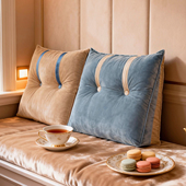 复古风床头靠枕三角床上靠垫卧室榻榻米靠背双人沙发软包可拆洗