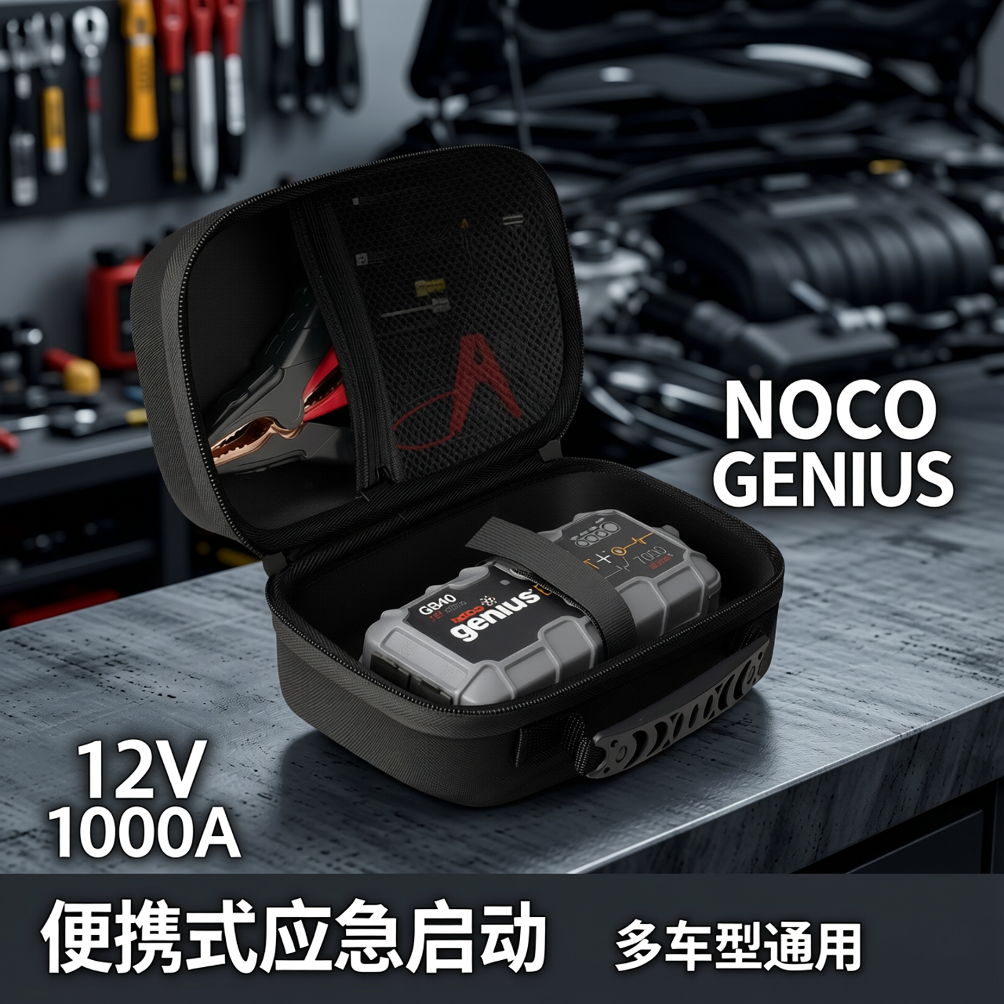 汽车应急启动电源电池收纳包通用硬壳包NOCO GB20/GB40/GBX45/GB50/GB70启动电源便携包电瓶车充电器数码收纳