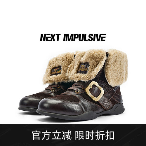 NEXTIMPULSIVE短靴黑色西部女靴