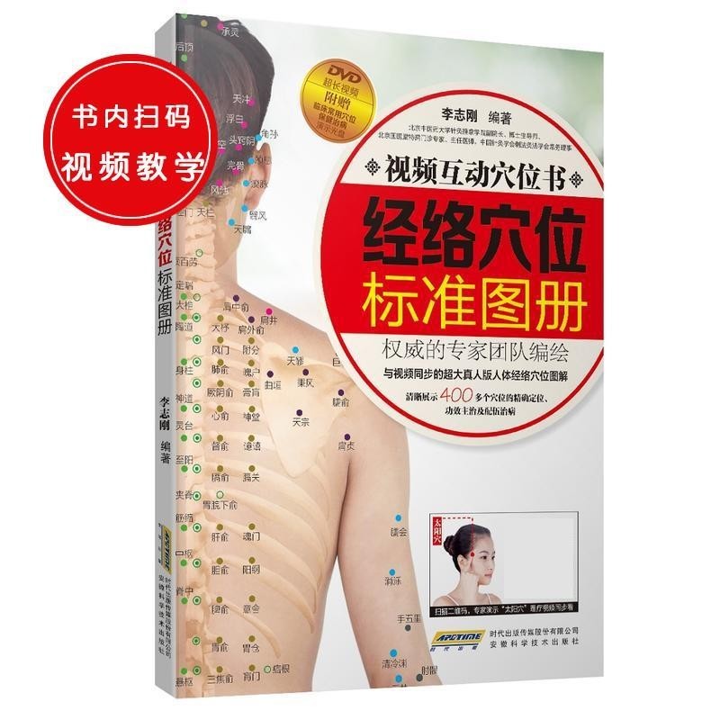 正版包邮经络穴位标准图册李志刚安徽科学技术出版社9787533766009