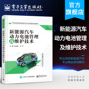 官方正版 新能源汽车动力电池管理及维护技术 张家佩 许平 性能参数电源系统高压线束维护 高职高专教材书籍 电子工业出版社