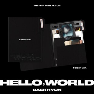 进口 美版 边伯贤Hello Version CD唱片 World迷你四辑Folder 原装