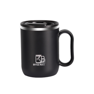 可定制LOGO不锈钢马克杯咖啡杯带盖带勺茶杯男生办公室水杯礼品杯