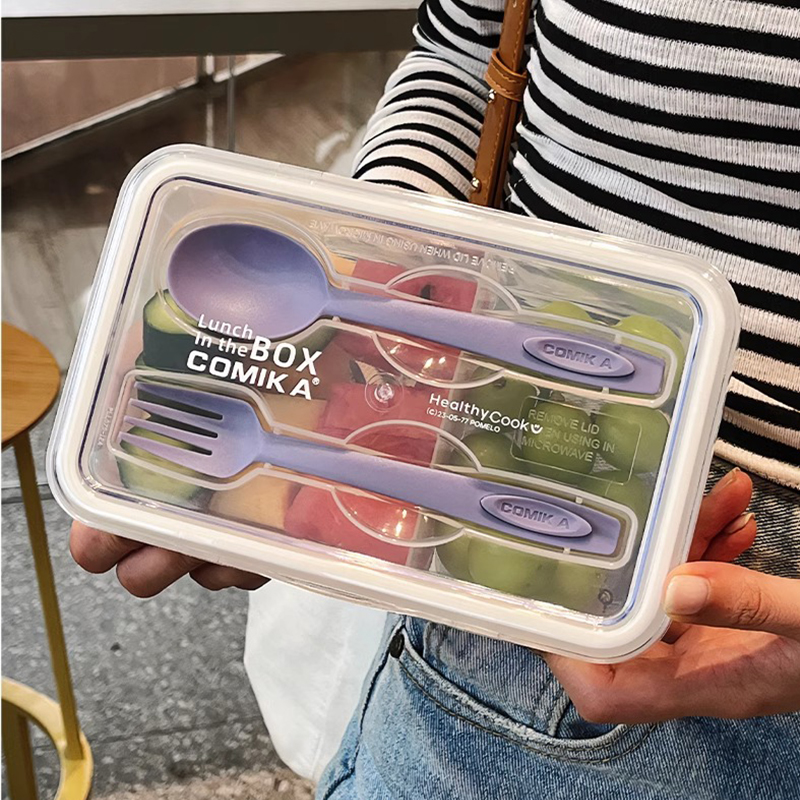 COMIKA微波炉加热水果保鲜盒口咔便当盒密封便携食品级沙拉盒哈哈