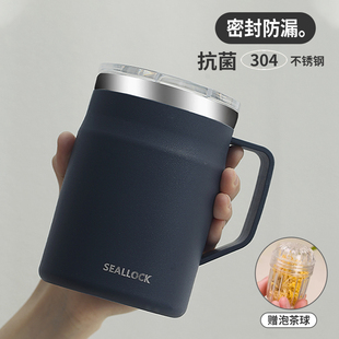 保温杯2023新款男生水杯办公室马克杯带盖勺泡茶杯可定制杯子PE