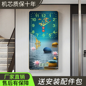饰画挂钟现代轻奢家用时尚 高宅创意夜光新款 装 日历电子钟餐厅时钟