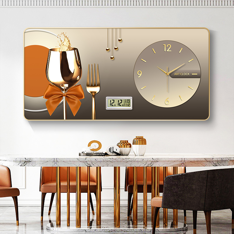 2024年新款简约轻奢装饰画挂钟