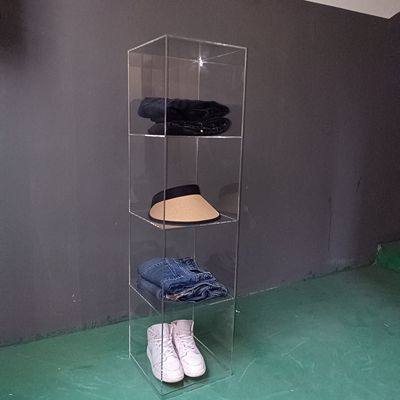 亚克力展示架服装店置物架橱窗摆放鞋包包架展柜定制透明手办柜