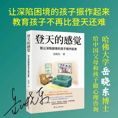 正版登天的感觉 我让深陷困境的孩子振作起来 亲签版 我在哈佛大学做心理咨询)岳晓东中国心理学普及奠基之作LH