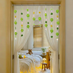 幸运四叶草门帘扭扭棒手工编织diy材料包室内挂饰女生卧室装饰