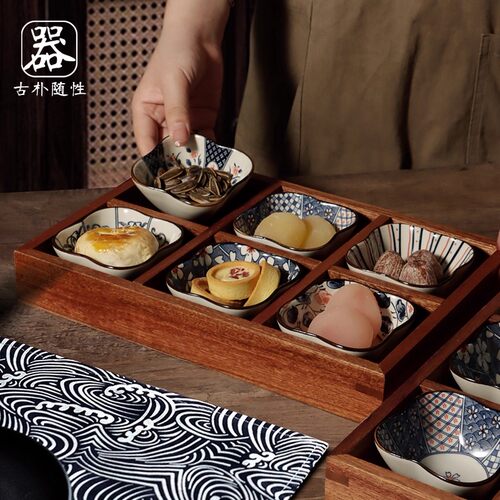 新中式木质茶点盘禅意坚果盘