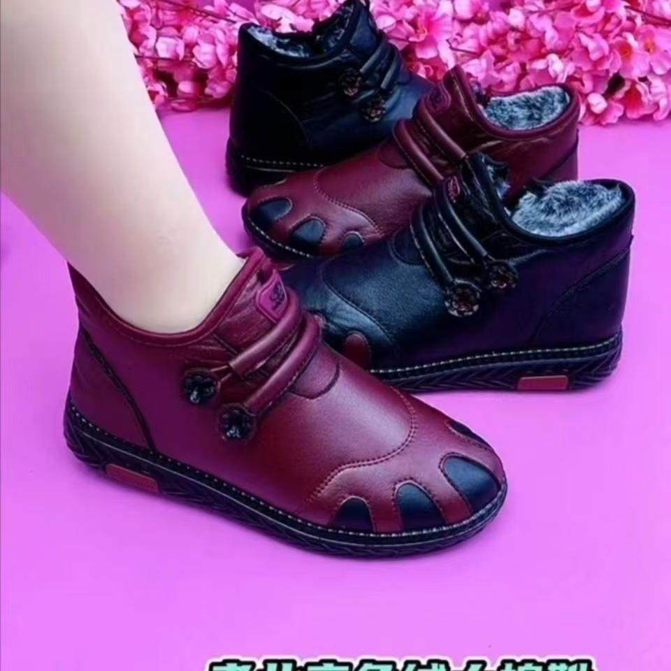 冬季老北京布鞋女鞋内里兔毛平底超软加绒保暖防滑中老年妈妈棉鞋,女鞋,棉鞋,淘宝优惠券,粉丝福利购,淘宝优惠卷