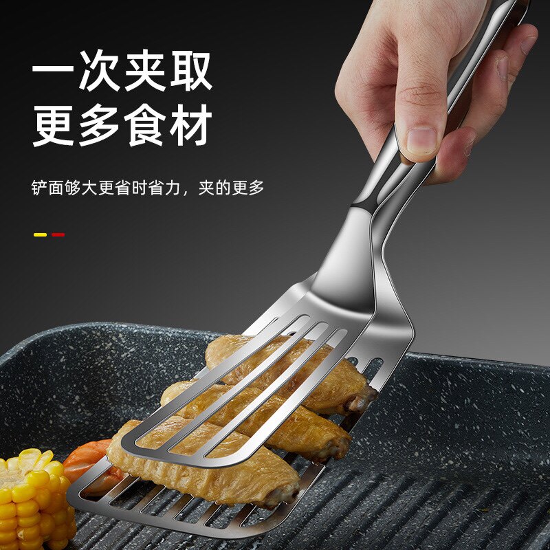 镂空烧烤夹304不锈钢滤油食物夹烤面包牛排夹手抓饼夹鱼铲烤鱼店