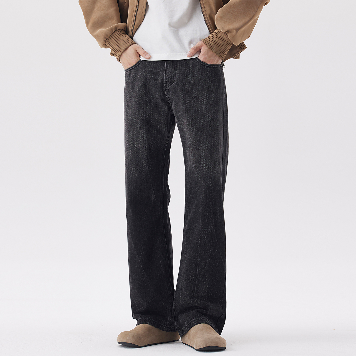 Kuvine美式cleanfit微喇牛仔裤男