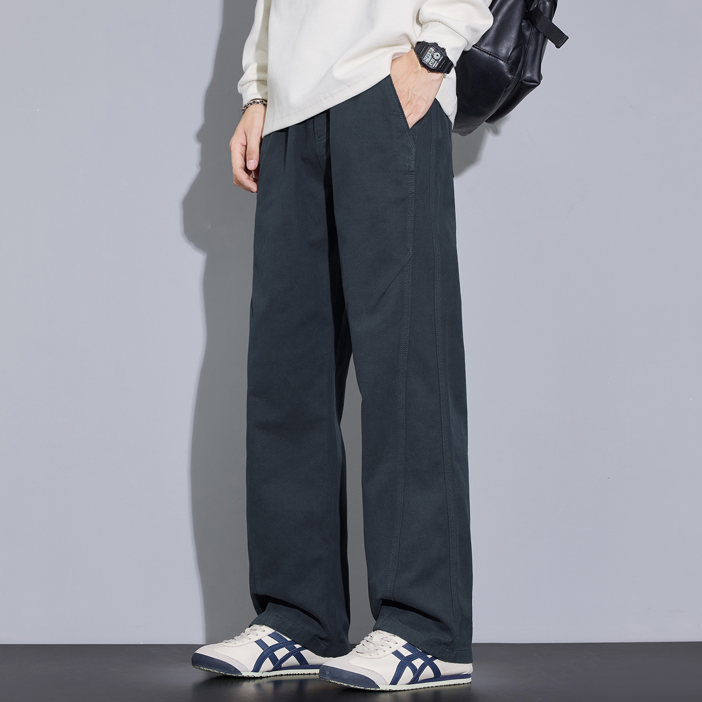 Kuvine秋冬季美式复古工装休闲裤