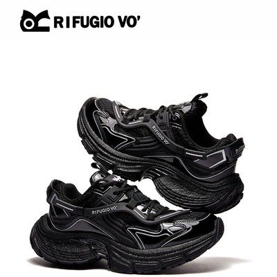 Rifugio Vo'伍嘉成同款老爹鞋2025爆款新款银色女鞋子复古运动鞋