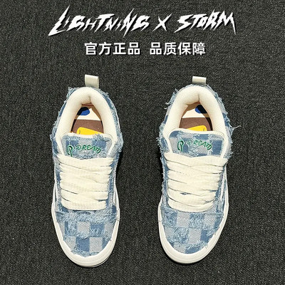 LIGHTNINGXSTORM闪电板鞋复仇风暴2025新款夏季爆款百搭经典鞋子
