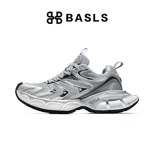 BASLS银色老爹鞋男款运动休闲鞋