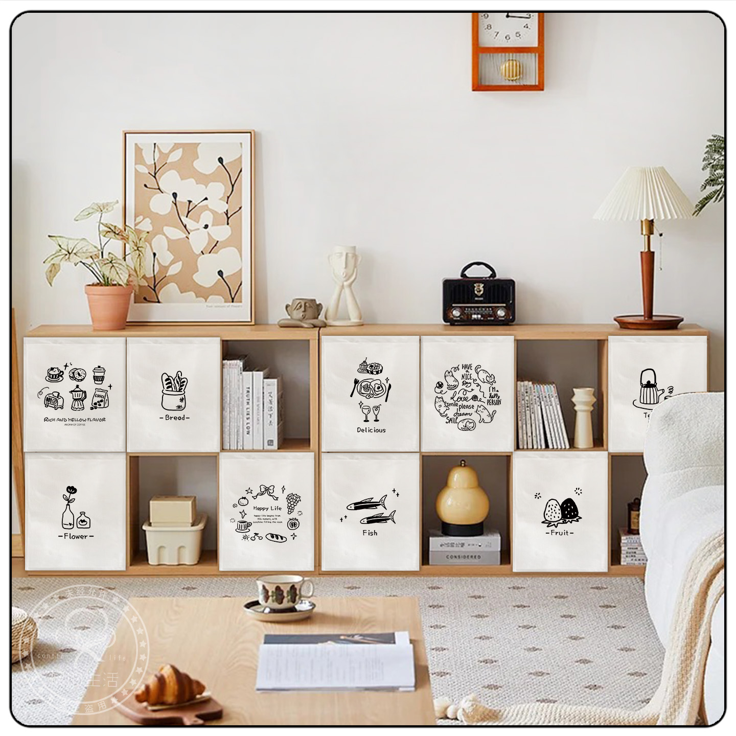 专属于您的格子柜子帘，免费定制