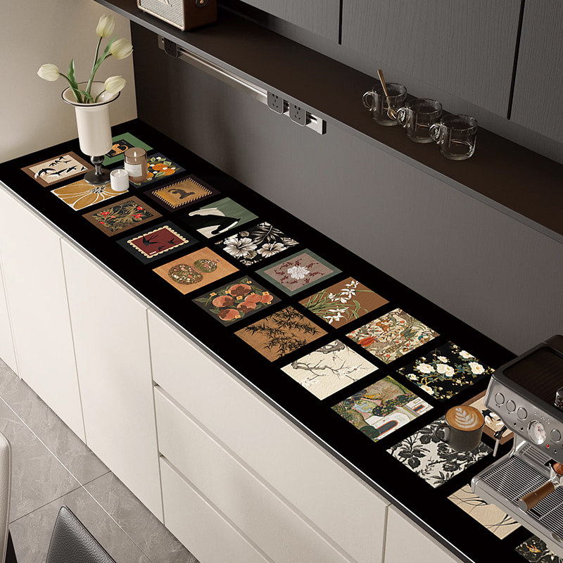 曼格花园高级感餐边柜桌垫防水防油免洗鞋柜垫电视柜桌垫保护垫子,居家布艺,餐垫,淘宝优惠券,粉丝福利购,淘宝优惠卷