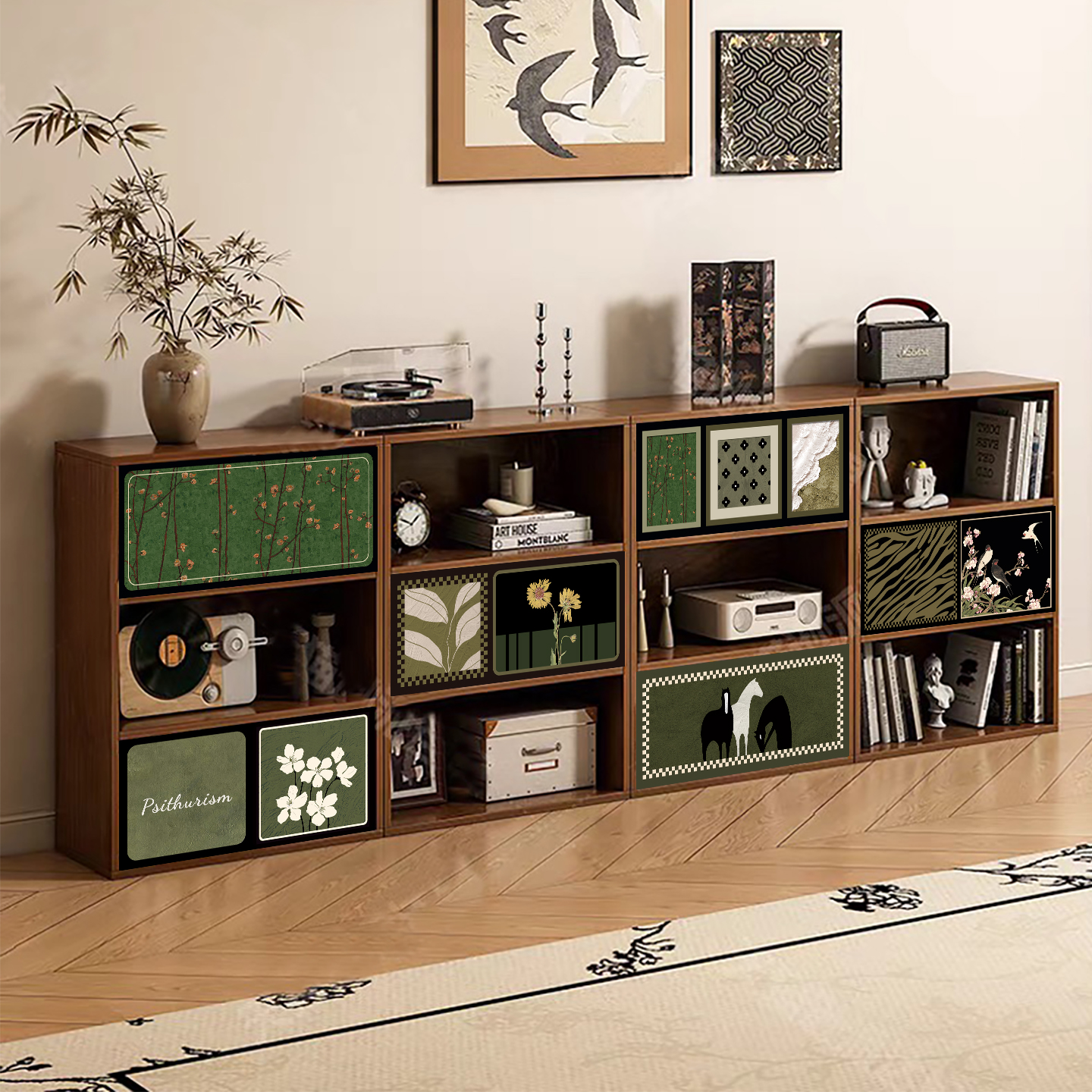 中古风柜子帘免费定制图案与尺寸