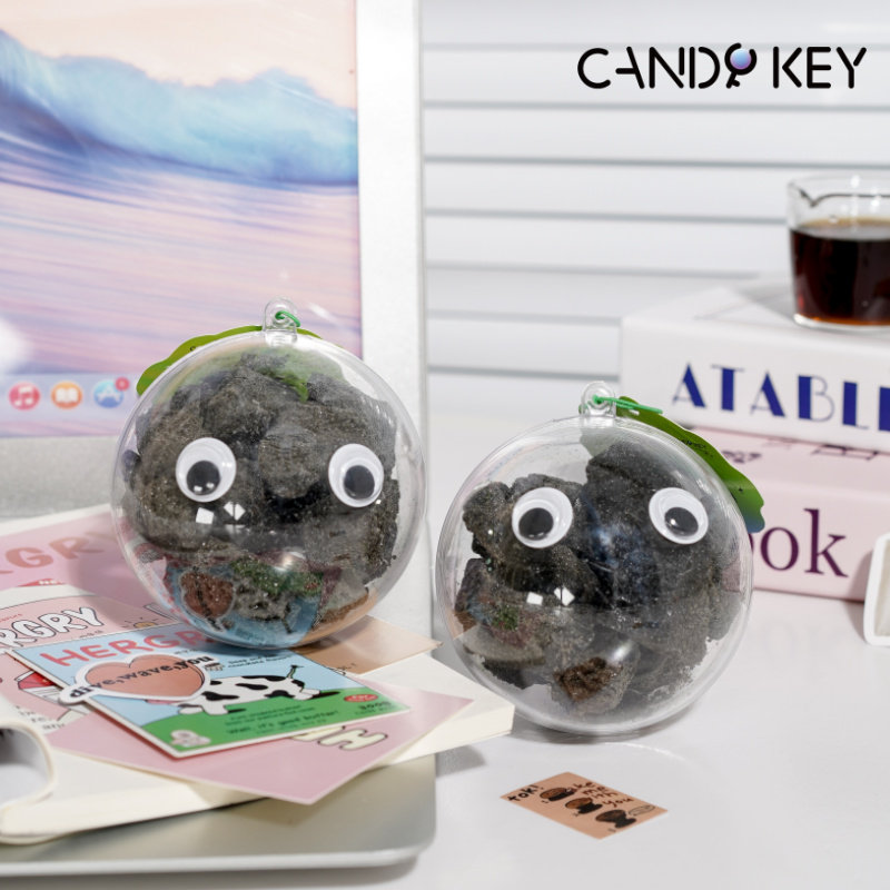 CANDY KEY纯手工制作陨石糖煤炭黑煤球创意造型蜂窝糖果