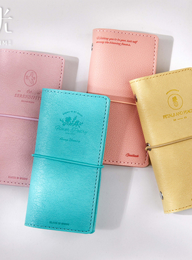 拾光2025新款M2.5活页手账本小本子高颜值可平摊空白内页软皮封面手账本随身携带口袋本week