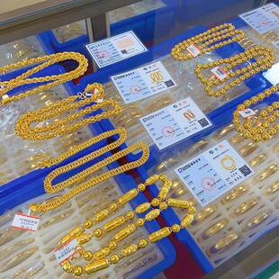 王铁锤包金工厂真金真银麻花项链实心显粗金店同款大金链子可定制