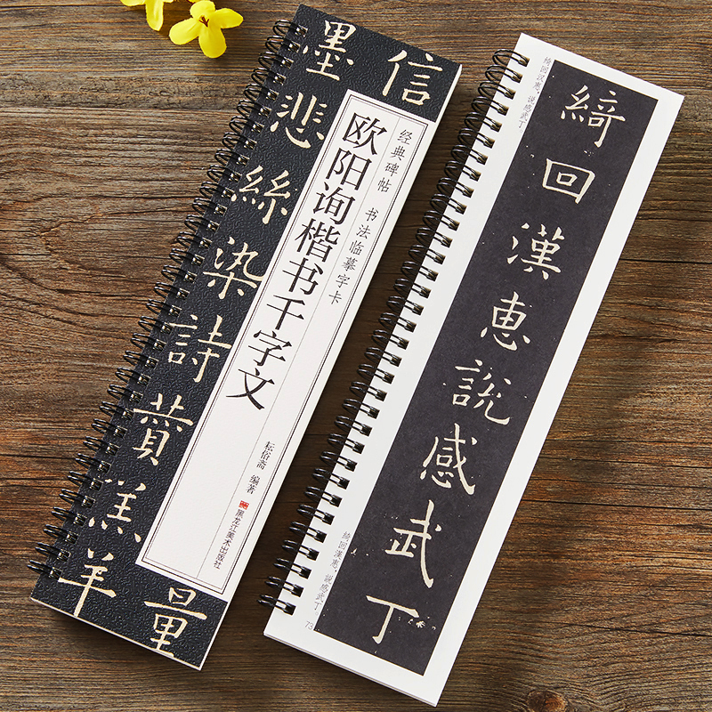 欧阳询楷书千字文经典碑帖书法临摹字卡原大版近距离高清临帖卡原帖成人初学者入门练字唐代欧体楷书毛笔书法字帖