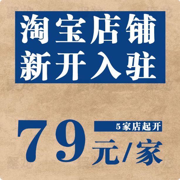 淘宝店铺新开店入驻企业店代开电平面广告设计