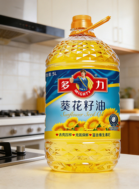 多力葵花籽油5L一级压榨食用油家用厨房油桶装去壳健康精选正品