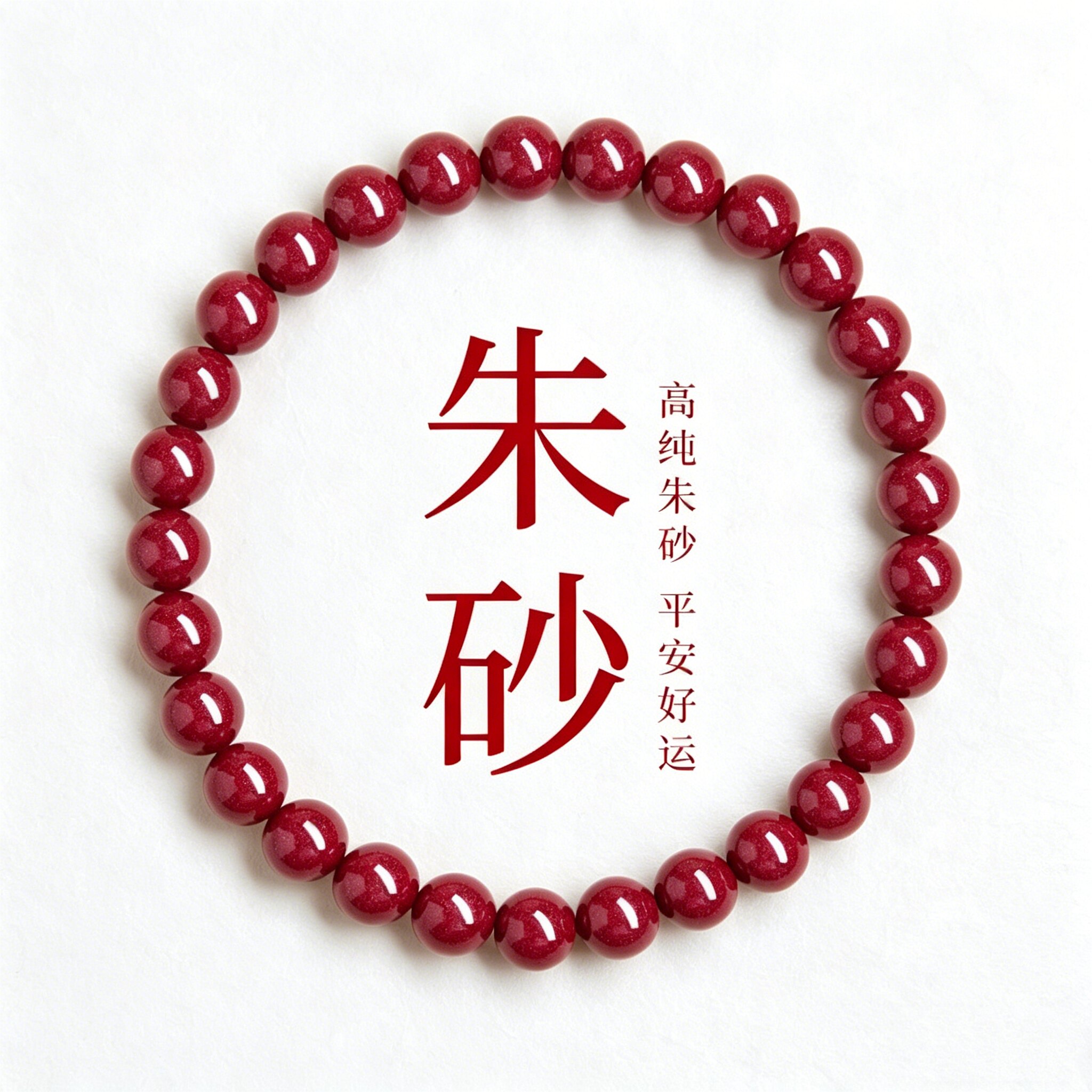 天然朱砂手串女士本命年正品高含量紫金砂转运珠佛珠串珠手链