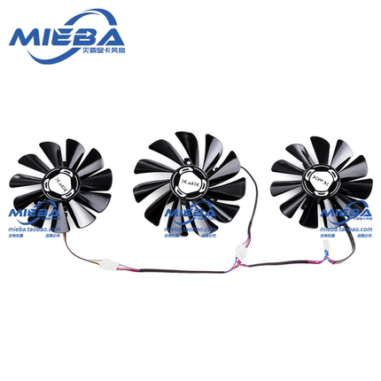 XFX/讯景RX5700XT 5700 5600XT THICC III PRO雪狼海外版显卡风扇
