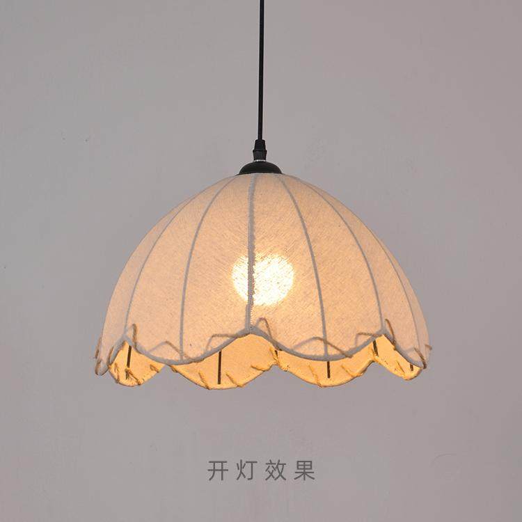 餐厅麻布灯罩复古风创意雅致吊灯