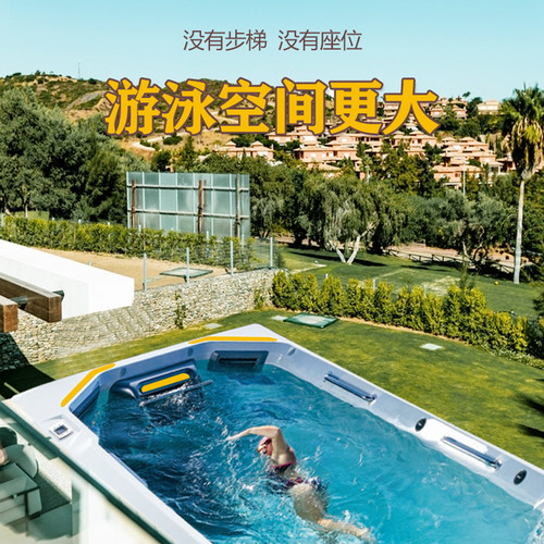 无边际恒温加热泳池别墅花园院子室外亚克力露台家庭成品游泳池纯