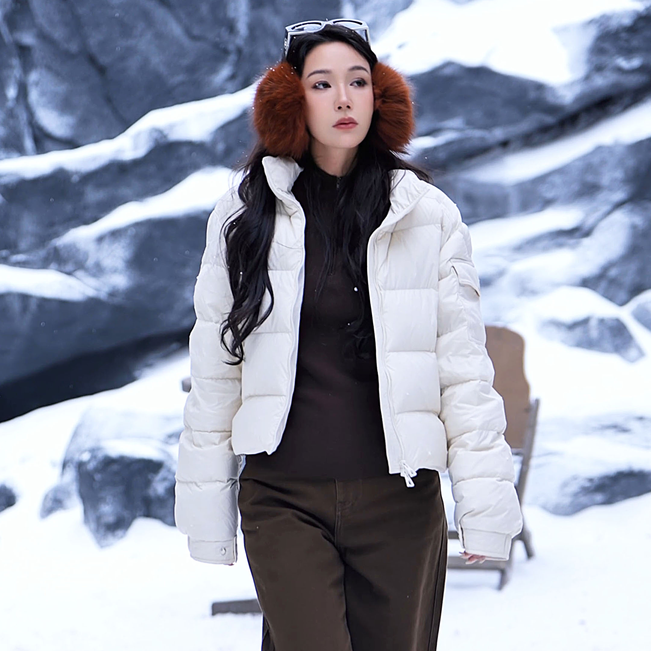 NILICO陈媚【轻暖泡芙】轻奢蓬感三防面料轻盈百搭鹅绒服