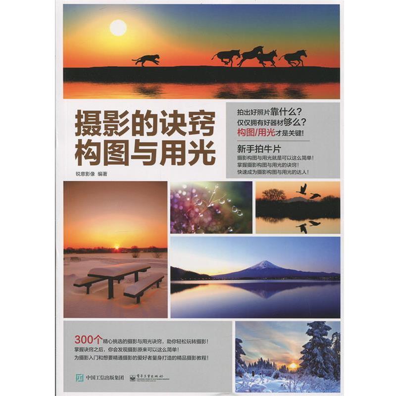 【正版书籍】 摄影的诀窍 构图与用光 锐意影像 编著 电子工业出版社