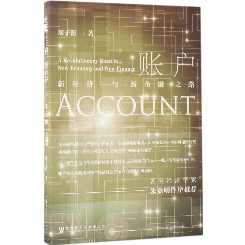 【正版书籍】 账户:新经济与新金融之路 周子衡 社会科学文献出版社