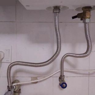 软管家用4分波纹管抗压304不锈钢进出热水器冷热防爆水管金属.