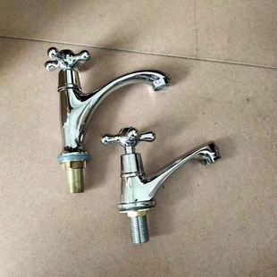 面盆单冷龙头公共卫生间家用浴室洗脸盆洗手盆立柱盆快开单水龙头