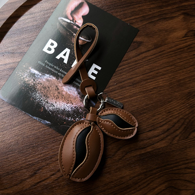 咖啡豆皮革包包挂饰车载挂件钥匙扣小众手工礼物复古包挂女士礼物