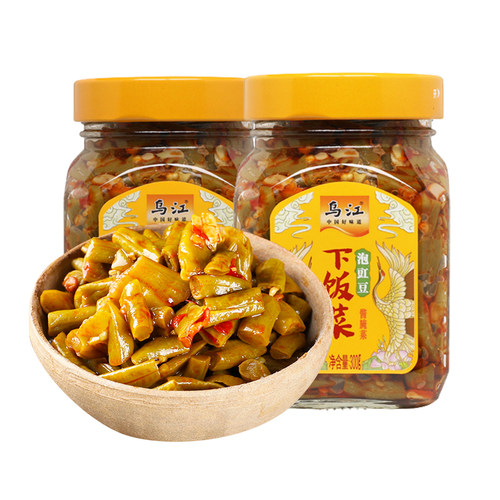 乌江榨菜下饭菜泡菜 300g瓶装开味佐餐咸菜酱腌菜酸豆角泡豇豆