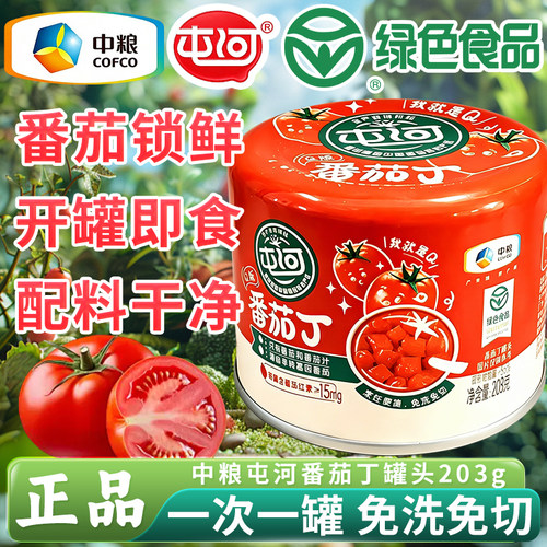 中粮屯河番茄丁罐头203g即食家用